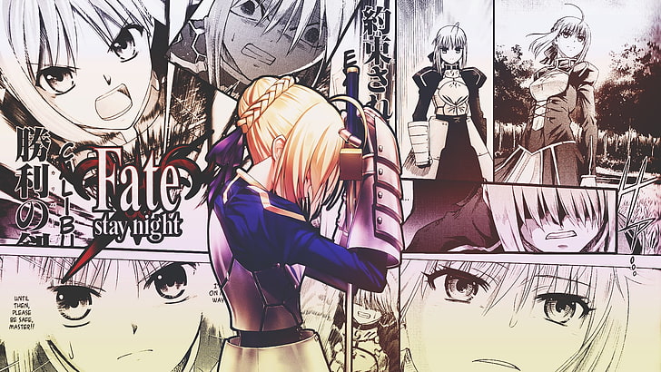 Fate/Stay Night, anime girls, Saber, manga, representation, HD wallpaper