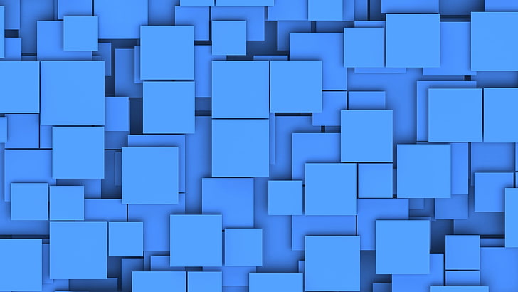 blue wallpaper, minimalism, square, digital art, pattern, texture, HD wallpaper