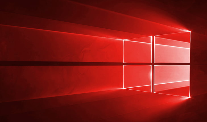 red Microsoft Windows wallpaper, computer, minimalism, operating system
