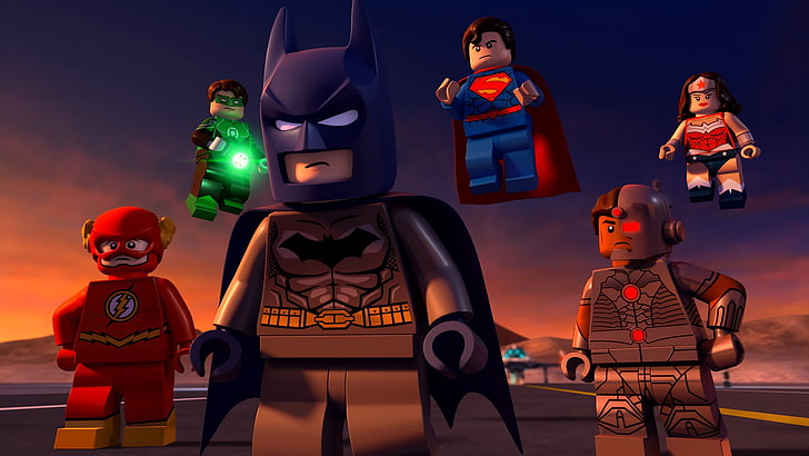 Wonder Woman, Batman, Lego, Green Lantern, Superman, hero, mask