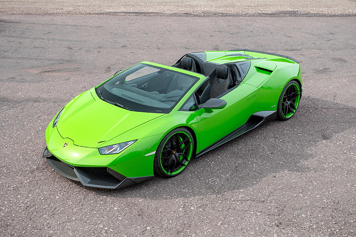 car, green, Lamborghini, Spyder, the front, Novitec, Torado