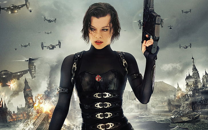 2012 movie Resident Evil 5: Retribution, Milla Jovovich, resident evil poster, HD wallpaper