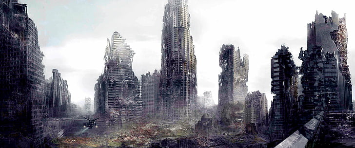 action, apocalyptic, city, film, movie, sci fi, terminator, HD wallpaper