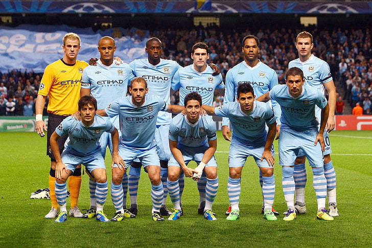 soccer team photo, Champions League, Manchester City, Man. City