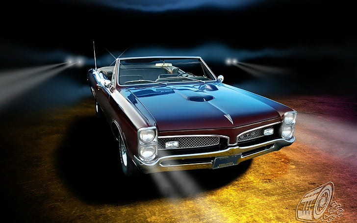 Pontiac Gto, cabrio, vintage, cars, HD wallpaper