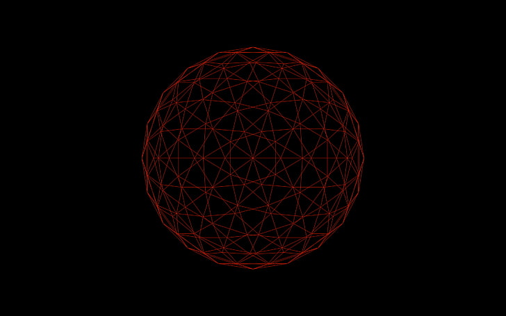red sphere wallpaper, minimalism, simple background, technology, HD wallpaper