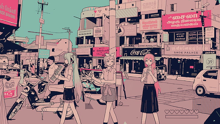 HD wallpaper: anime, pink, street art | Wallpaper Flare
