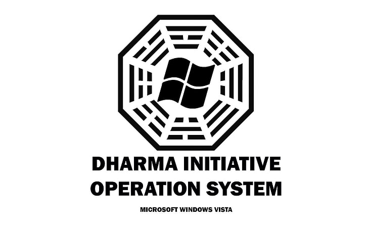 Lost, Dharma Initiative, Microsoft Windows, TV, simple background