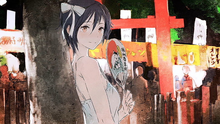 girl in white tops anime character, festivals, anime girls, Nisekoi, HD wallpaper