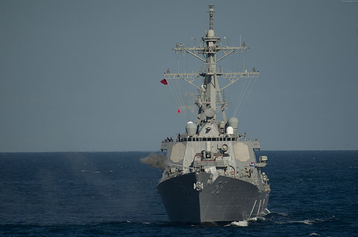 Arleigh Burke-class, USA Navy, destroyer, USS Laboon, DDG-58, HD wallpaper