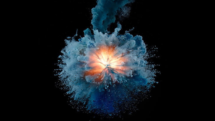 explosion, special effects, darkness, graphics, visual effects, HD wallpaper