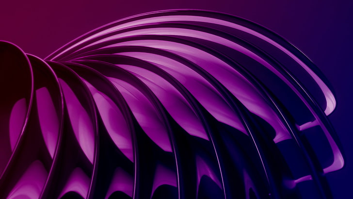 Purple Neon Wing, HD wallpaper