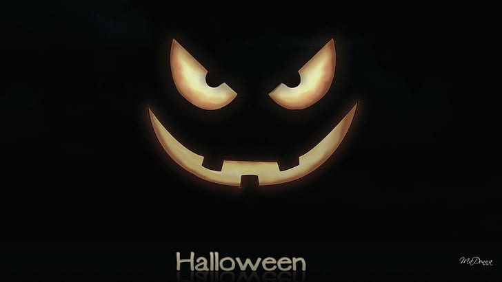 H A L L O W E E N, jack o lantern, pumpkin, carved, halloween, HD wallpaper