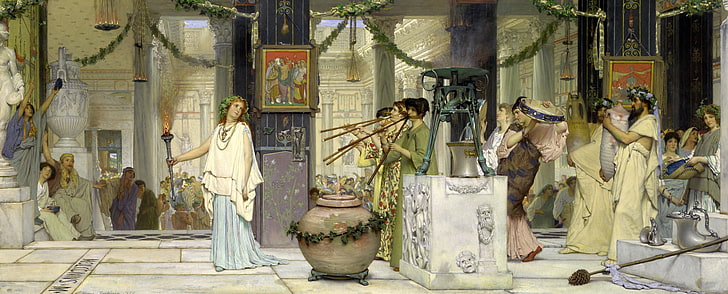 picture, history, genre, Lawrence Alma-Tadema, The Grape Harvest Festival