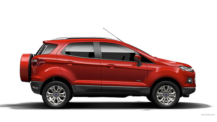 Ford EcoSport, car, vehicle, red cars, mode of transportation, HD wallpaper