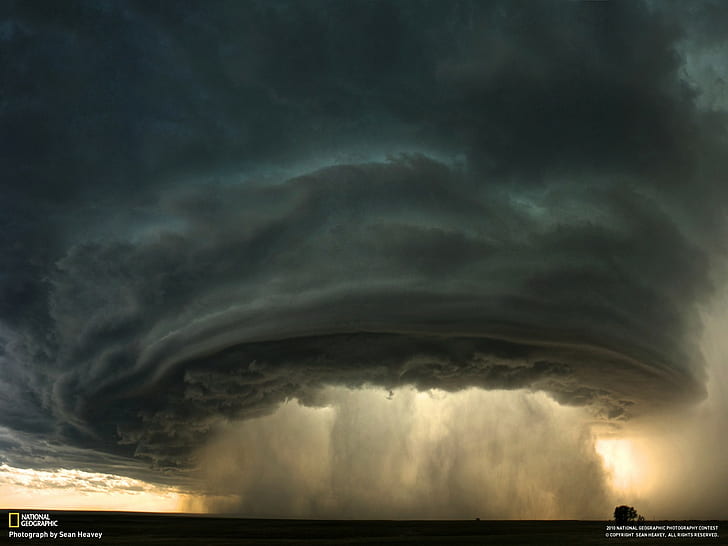 supercell (nature), storm, National Geographic, clouds, sky, HD wallpaper