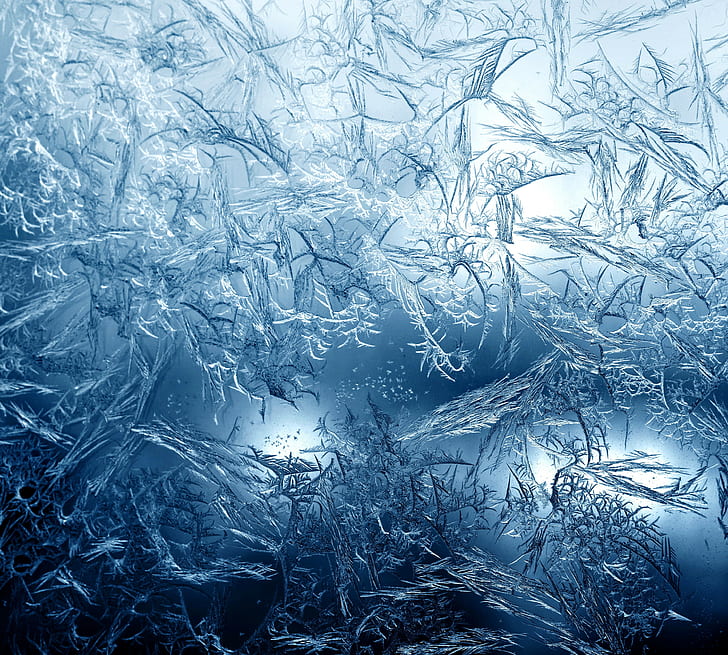 Ice pattern, frost, HD wallpaper