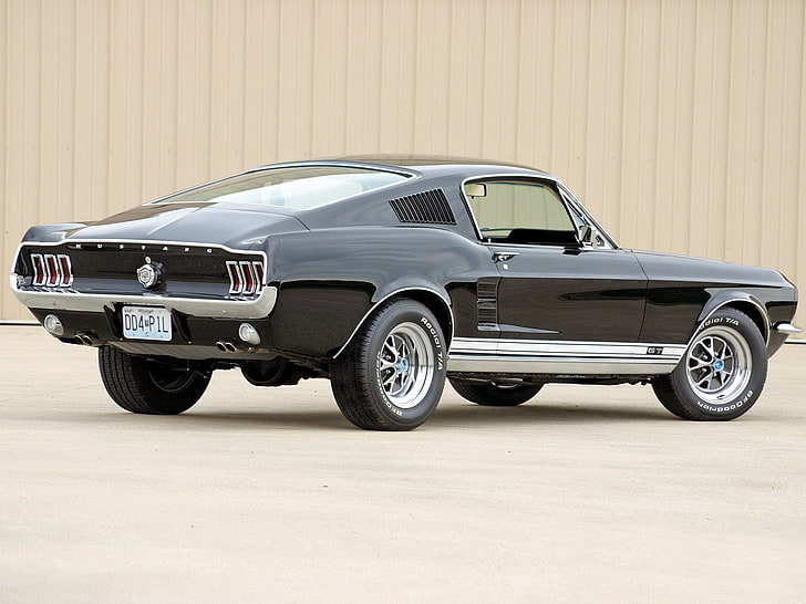 1967, classic, fastback, ford, g t, muscle, mustang, HD wallpaper