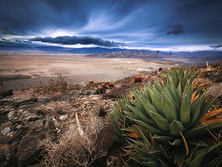 desert, storm, Anza-Borrego, dry lake, mountain chain, southern California