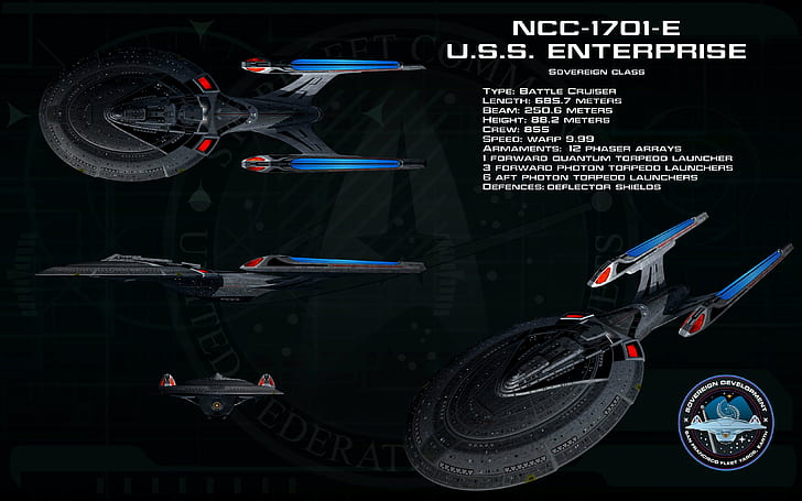 star trek uss enterprise spaceship, transportation, mode of transportation, HD wallpaper