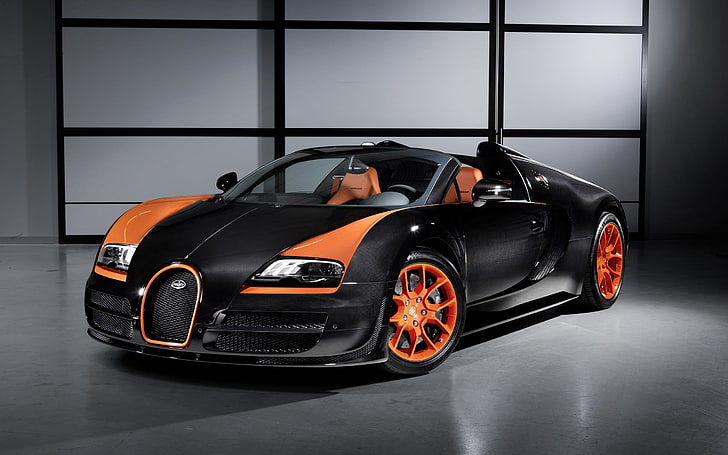 Bugatti Veyron Grand Sport Vitesse, car, garages, mode of transportation, HD wallpaper
