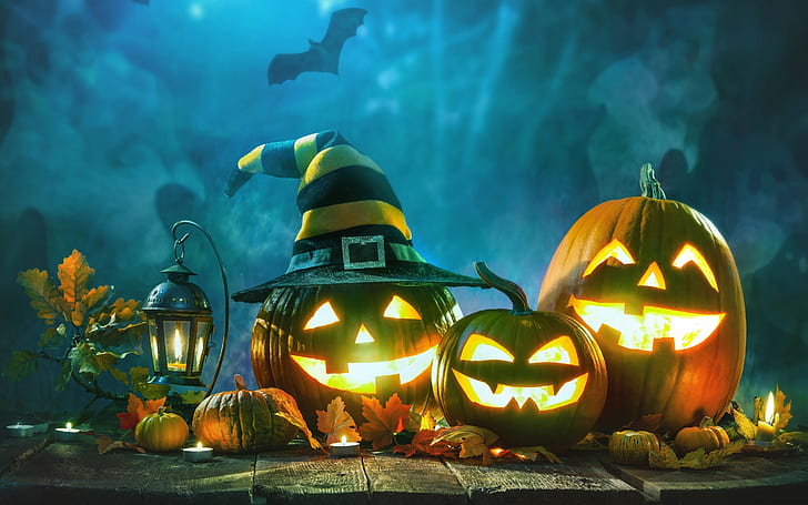 Halloween, pumpkin, HD wallpaper