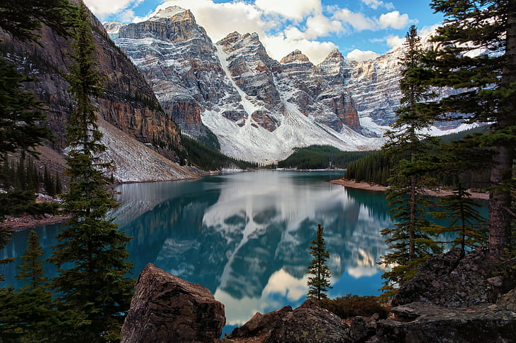 alp mountain, mountains, Canada, water, scenics - nature, beauty in nature, HD wallpaper