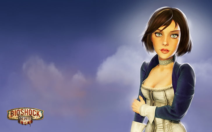 BioShock Infinite, video games, sky, looking at camera, one person