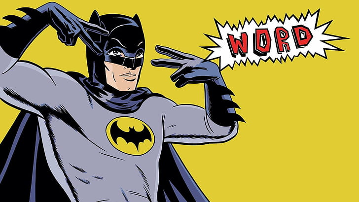 HD wallpaper: adam west batman superhero, people, communication, sign,  yellow | Wallpaper Flare