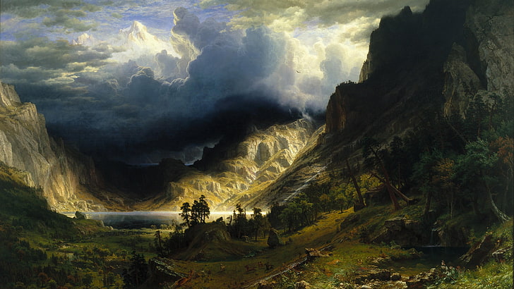 sky, highland, mountain, cloud, phenomenon, terrain, landscape, HD wallpaper