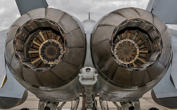 jet engine, aircraft, McDonnell Douglas F/A-18 Hornet, turbines, HD wallpaper