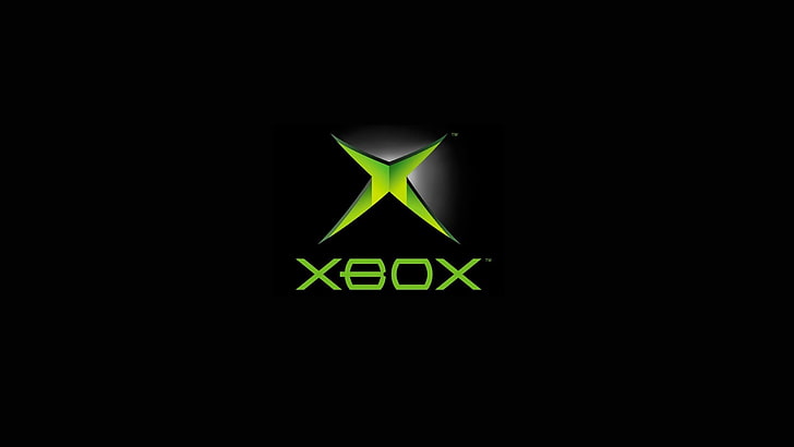 Xbox, black background, video games, logo, Microsoft, communication