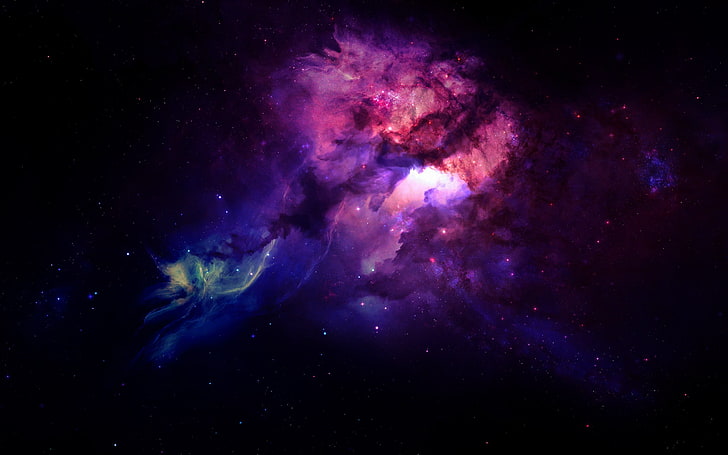 galaxy digital wallpaper, space, nebula, space art, digital art, HD wallpaper