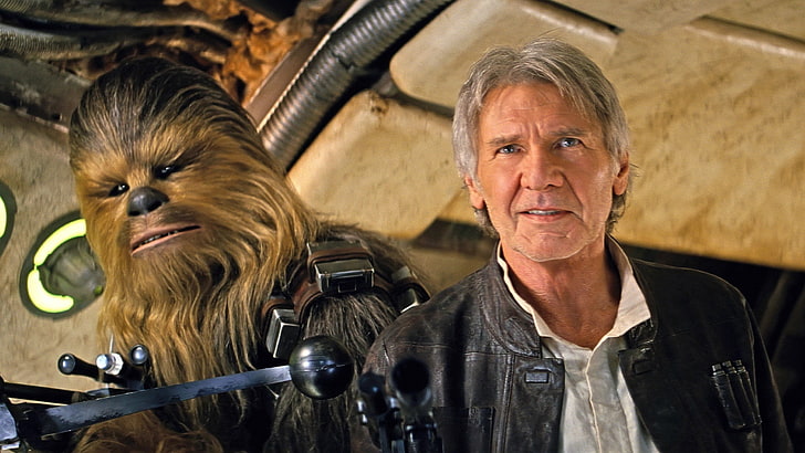 Star Wars Chewbacca, background, Han Solo, The Force Awakens, HD wallpaper