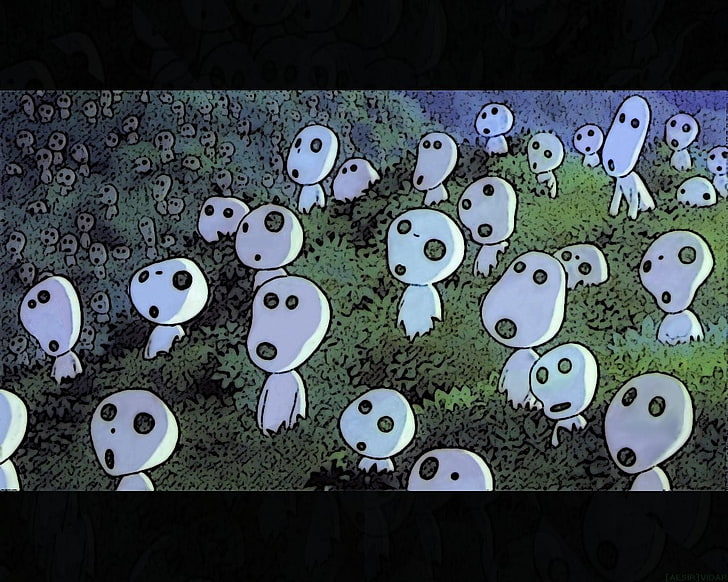 anime, Studio Ghibli, Princess Mononoke, no people, high angle view, HD wallpaper