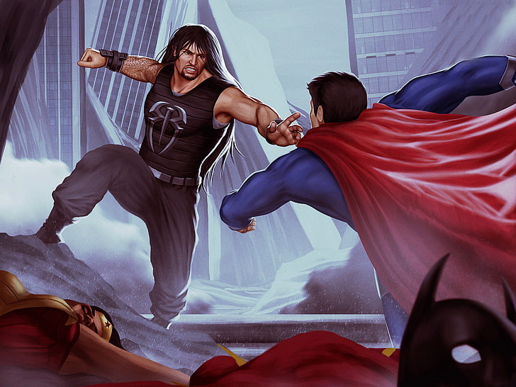 HD wallpaper: Superman, Punch, Roman Reigns | Wallpaper Flare
