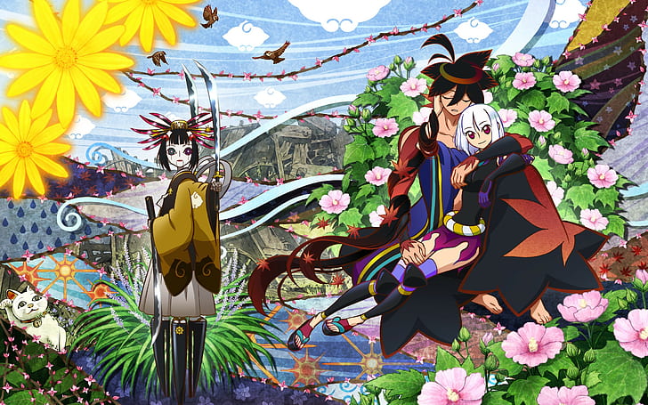 Katanagatari, Yasuri Shichika, Togame, HD wallpaper