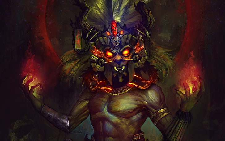 green and red monster digital art, Blizzard, Diablo 3, Diablo III