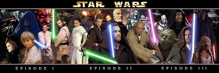 Star Wars, Anakin Skywalker, Blue Lightsaber, Count Dooku, Darth Maul, HD wallpaper