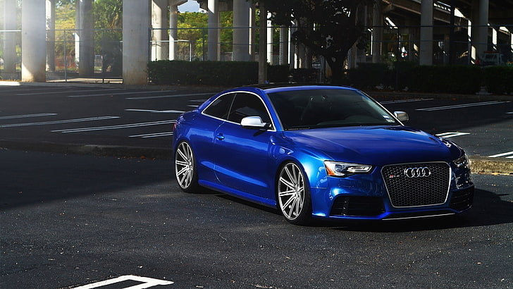 car, vehicle, Audi, Audi RS5, blue cars, mode of transportation, HD wallpaper