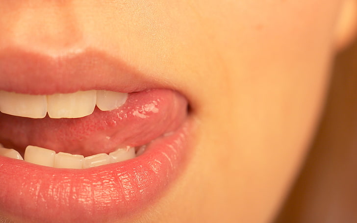 mouths, juicy lips, face, tongues, women, model, human lips, HD wallpaper