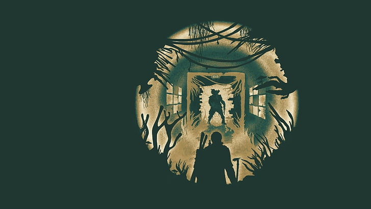 silhouette of person illustration, The Last of Us, minimalism