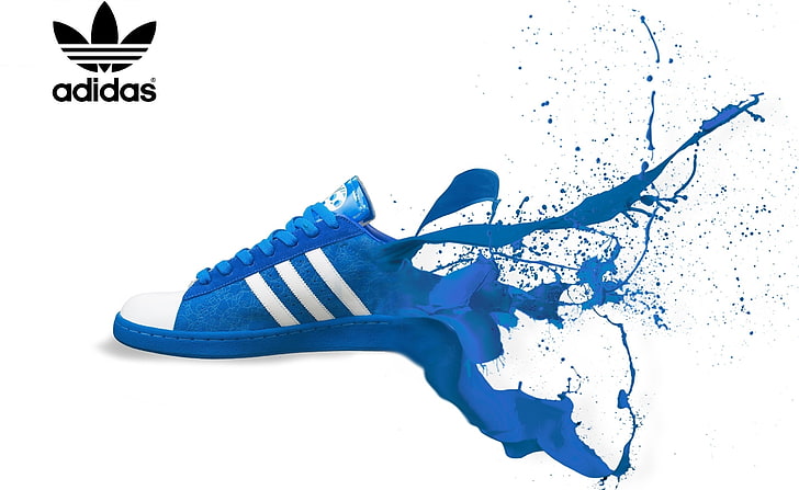 Adidas Shoe Ad, blue adidas low-top sneaker, Sports, Other Sports, HD wallpaper