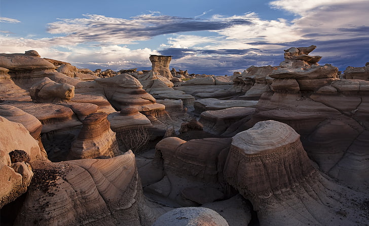 Bisti Badlands, San Juan County, New Mexico, US, canyons, United States, HD wallpaper