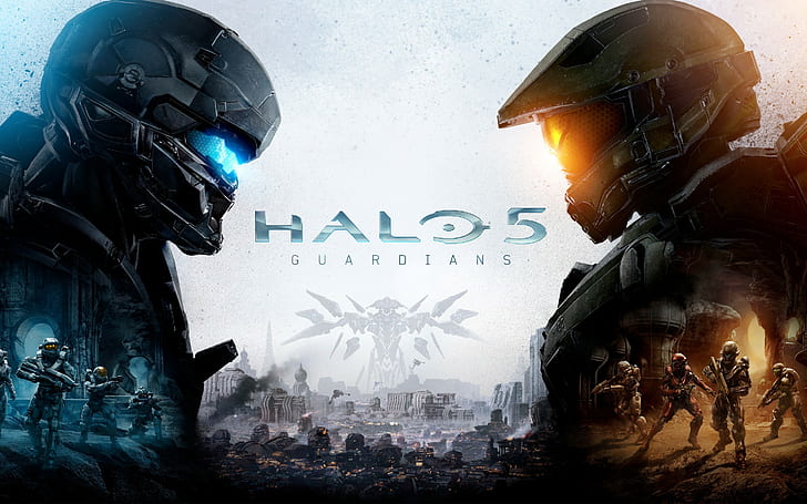 Halo 5, video games, military, Master Chief, Spartan Locke, HD wallpaper