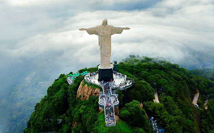 Christ the Redeemer, Brazil, Religious, Cloud, Corcovado, Sky, HD wallpaper
