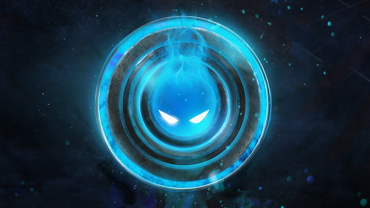 blue flames game wallpaper, Dota 2, Loading screen, space, star - space