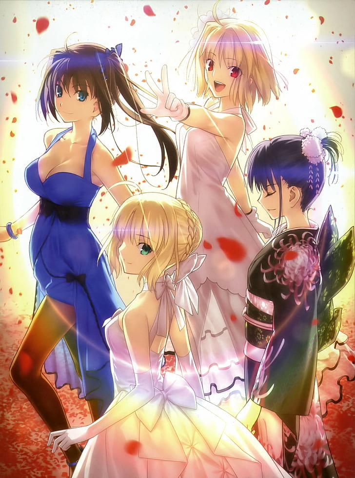 anime girls, Kara no Kyoukai, Arcueid Brunestud, Ryougi Shiki