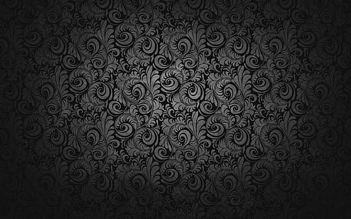 HD wallpaper: dark, pattern, floral, vector art | Wallpaper Flare