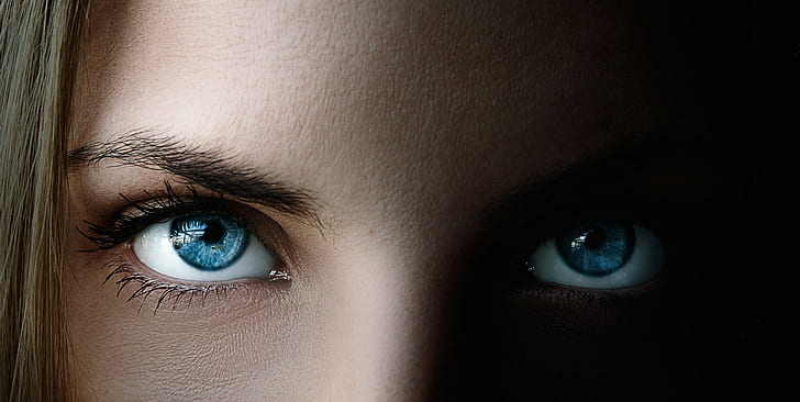 women, eyes, blue eyes, closeup, HD wallpaper